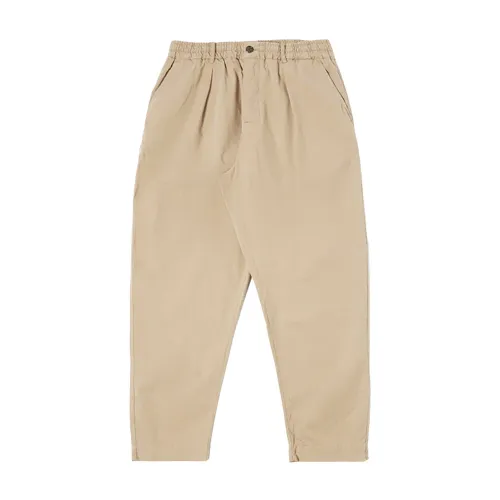 Universal Works , Comfortable Pleated Track Pants ,Beige male, Sizes: