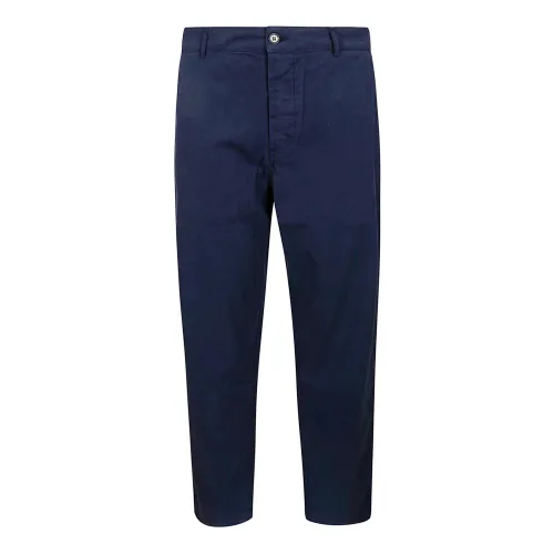 Universal Works , Cotton Military Chino Trousers ,Blue male, Sizes: