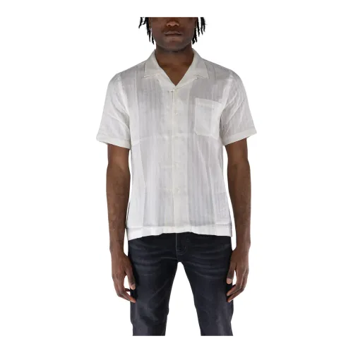 Universal Works , Short Sleeve Road Shirt ,White male, Sizes: