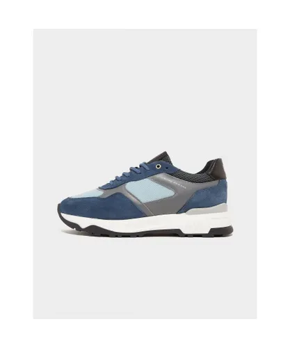 Unlike Humans Mens Trail Suede & Mesh trainers in Navy