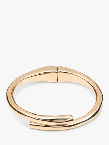 UNOde50 Meeting Point Hinged Bangle, Gold - Gold - Female - Size: Circumference: 17.5cm