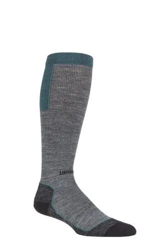 UpHillSport 1 Pair Ouna 4 Layer Merino Wool Compression Ski Socks Grey 3-5 Unisex