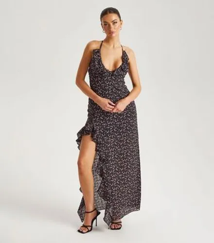 Urban Bliss Black Floral Strappy Maxi Dress New Look