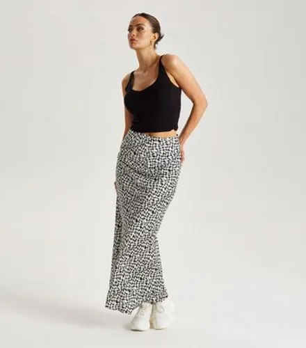 Urban Bliss Geometric Satin Maxi Skirt New Look