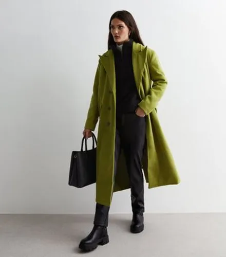 Urban Bliss Green Formal Longline Coat New Look