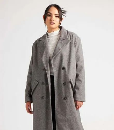 Urban Bliss Light Grey Formal Longline Coat New Look