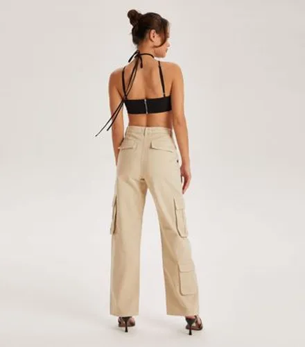 Urban Bliss Off White Cotton Cargo Trousers New Look