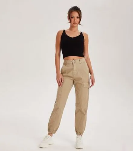 Urban Bliss Stone Cuffed Cargo Trousers New Look