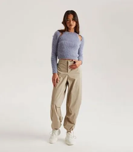 Urban Bliss Stone Parachute Trousers New Look