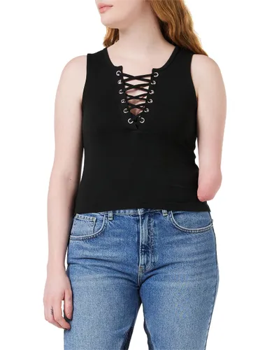 Urban Classics Women's lace up Cropped top
