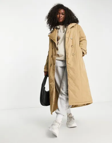 Urban Code padded trench coat in camel-Brown