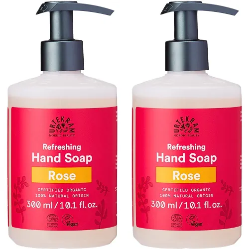 Urtekram Rose Liquid Hand Soap Organic 300 ml (Pack of 2)