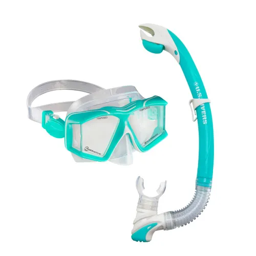 US Divers COMBO SIDEVIEW II TURQUOISE BEIGE