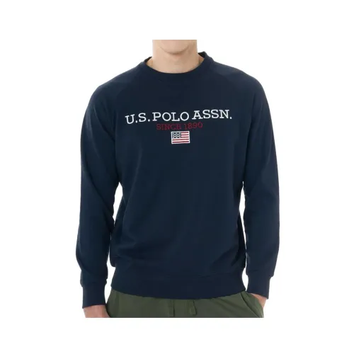 U.s. Polo Assn. , Embroidered Crewneck Sweatshirt ,Blue male, Sizes: