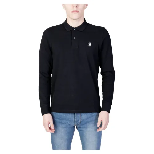 U.s. Polo Assn. , Long Sleeve Polo Shirt ,Black male, Sizes: