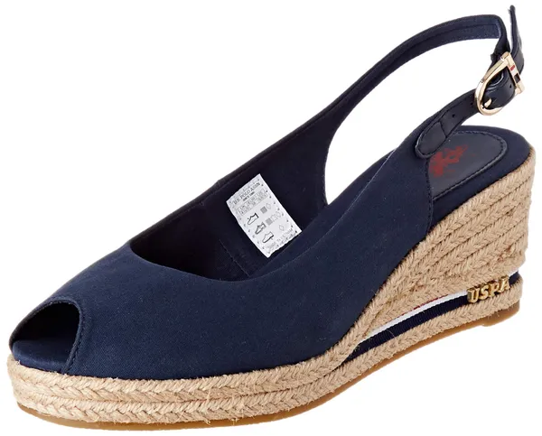 US Polo Association Women's Victoria Rope Sling Back Sandals