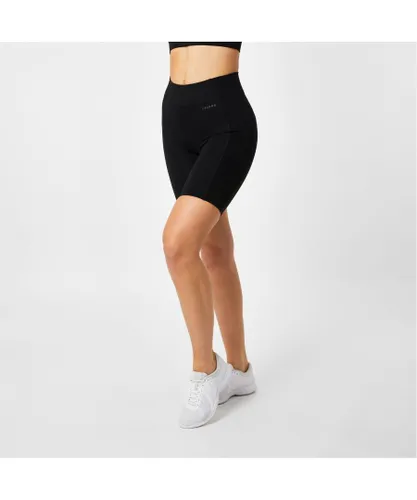USA Pro Womens Training Shorts Bottoms Pants - Black