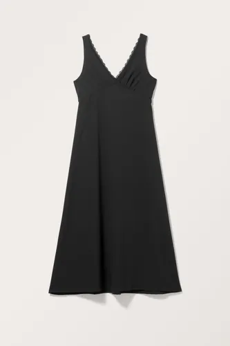 V-neck Maxi Dress - Black