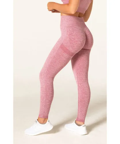 V3 Apparel Womens Define Seamless Scrunch Leggings - Pink Marl Polyamide