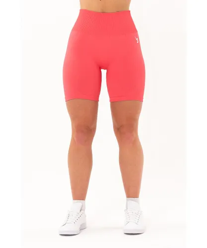 V3 Apparel Womens Limitless Seamless Shorts - Coral Polyamide