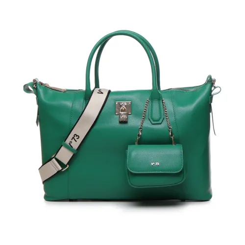 V73 , Green Double Handle Zip Bag ,Green female, Sizes: ONE SIZE