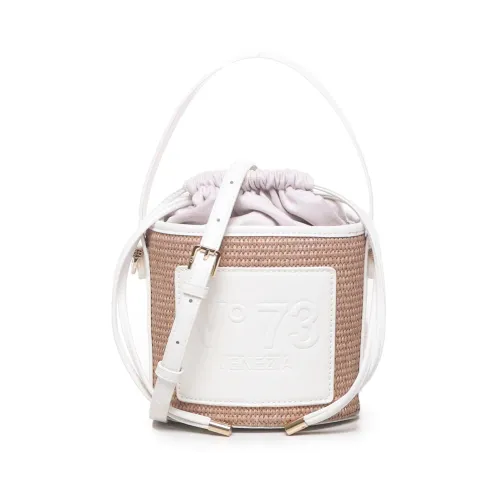 V73 , Nature White Bucket Bag with Apple Waste ,Multicolor female, Sizes: ONE SIZE