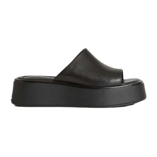 Vagabond Shoemakers , Courtney Leather Wedge Sandals ,Black female, Sizes: