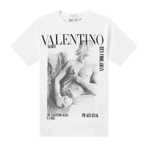 Valentino , Archive Print T-shirt ,White male, Sizes: