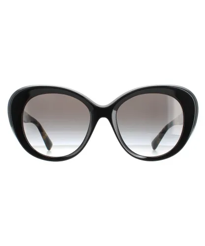Valentino Butterfly Womens Black Havana Grey Gradient VA4113 Sunglasses - One