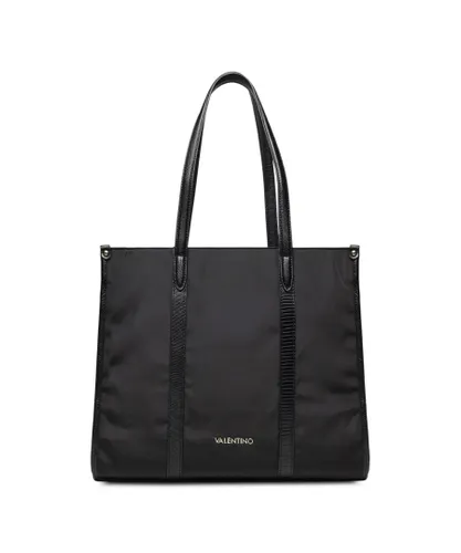 Valentino By Mario WoMens Designer Shopping Bag with Zip Fastening in Black - One Size