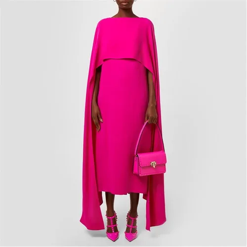 VALENTINO Cady Couture Midi Dress - Pink