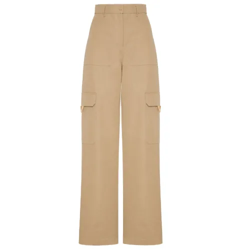 Valentino , canvas cargo trousers ,Brown female, Sizes: