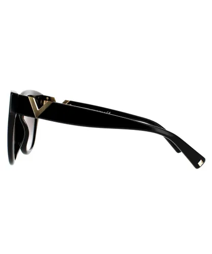 Valentino Cat Eye Womens Black Gradient Sunglasses - One