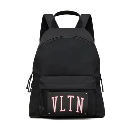 Valentino , College Logo Backpack Black ,Black male, Sizes: ONE SIZE