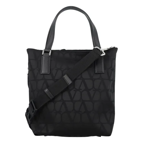 Valentino Garavani , Black Handbag with Iconographe Design ,Black male, Sizes: ONE SIZE