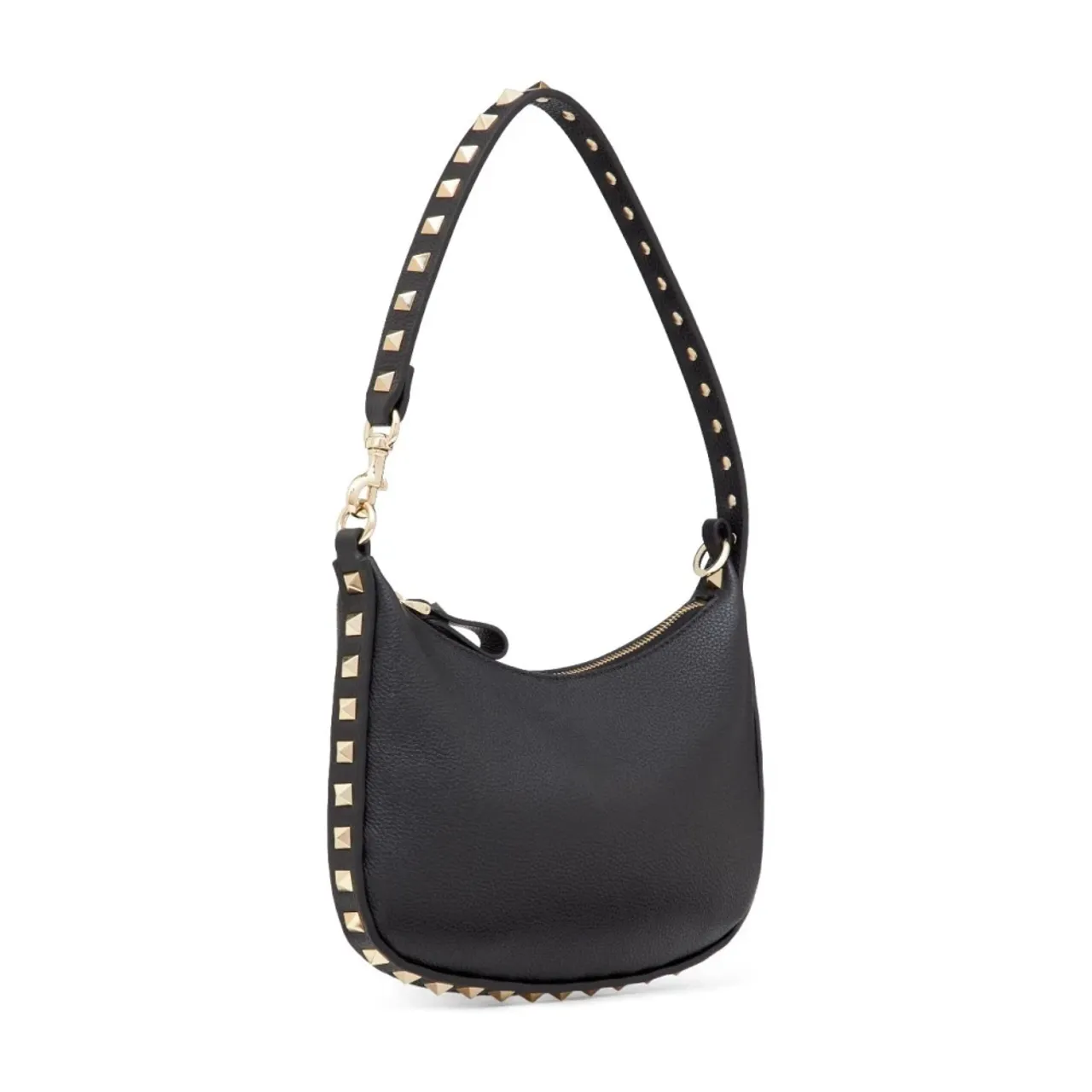 Valentino Garavani , Black Leather Bags with Zip Fastening ,Black female, Sizes: ONE SIZE