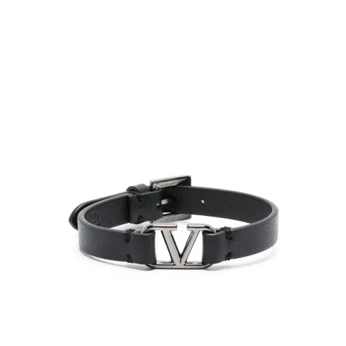 Valentino Garavani , Black Ss24 Mens Bracelets ,Black male, Sizes: ONE SIZE