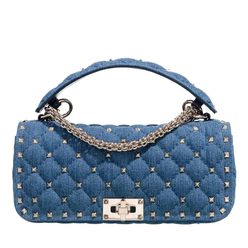 Valentino Garavani Crossbody Bags - Rockstud Spike Shoulder Bag - blue - Crossbody Bags for ladies