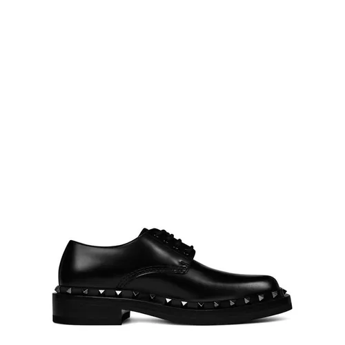 Valentino Garavani Derby Rockstud M-Way Shoes - Black