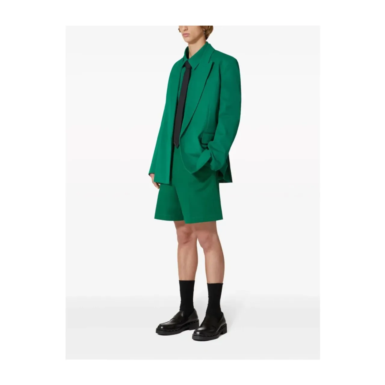 Valentino Garavani , Green Shorts with V Detail ,Green male, Sizes: