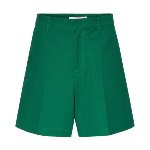 Valentino Garavani , Green Shorts with V Detail ,Green male, Sizes: