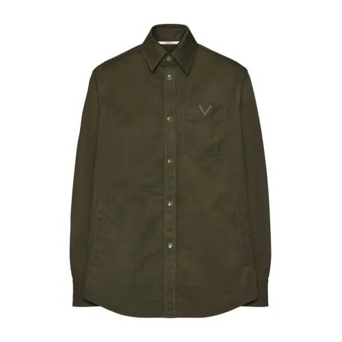 Valentino Garavani , Green V Detail Jackets ,Green male, Sizes: