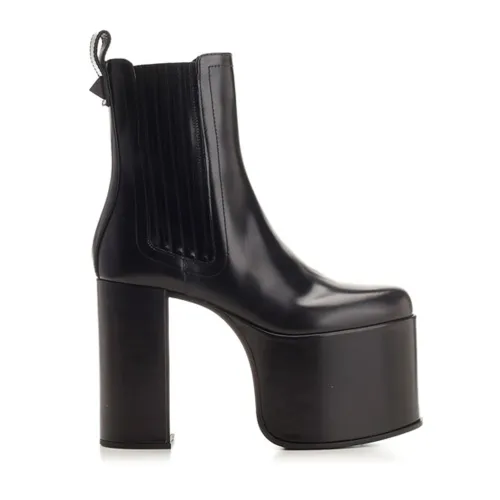 Valentino Garavani , Heeled Boots ,Black female, Sizes: