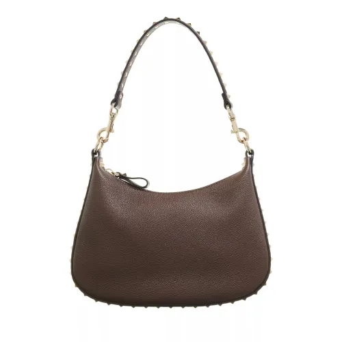 Valentino Garavani Hobo Bags - Small Hobo Rockstud - brown - Hobo Bags for ladies