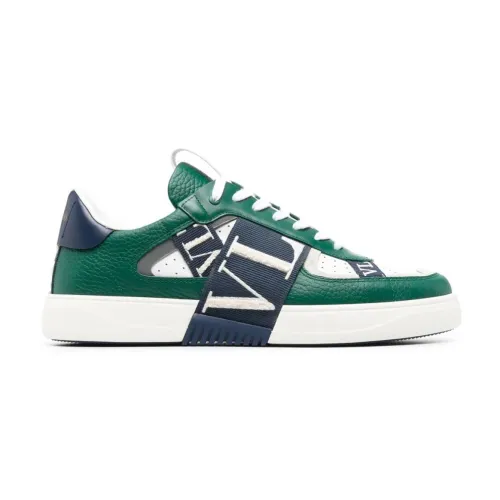 Valentino Garavani , Jungle Logo Low-Top Sneakers ,Green male, Sizes: