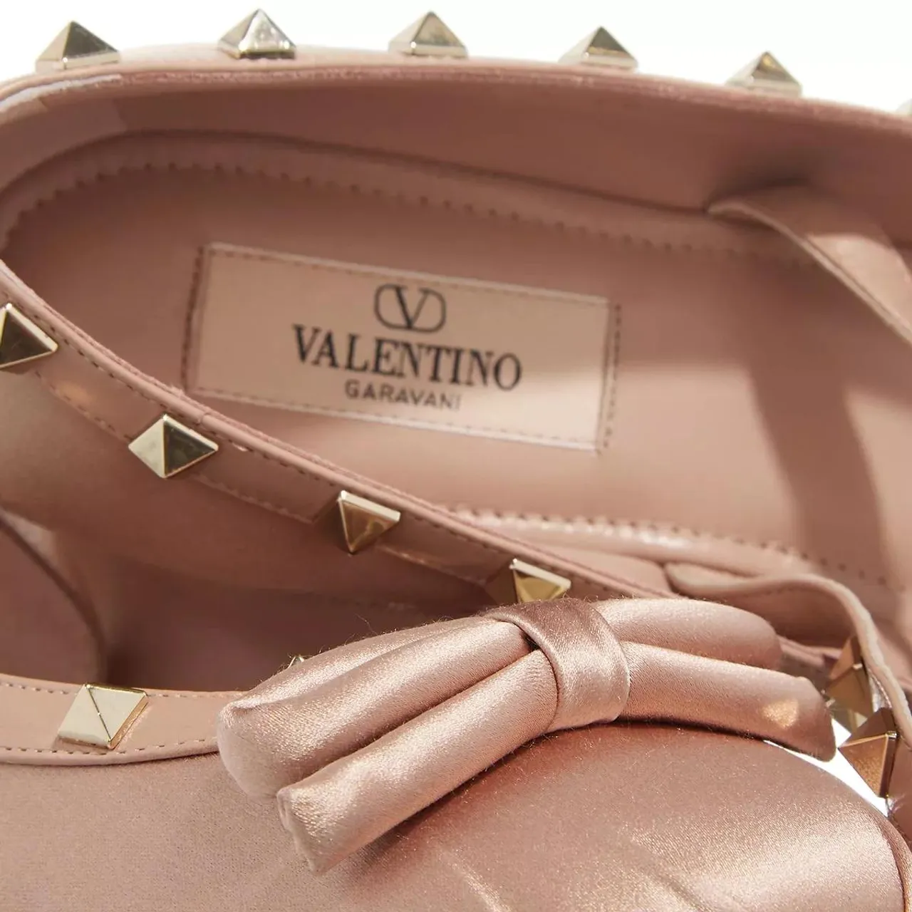 Valentino Garavani Loafers & Ballet Pumps - Rockstud Ballet Flats - rose - Loafers & Ballet Pumps for ladies