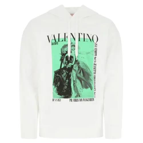 Valentino Garavani , Modern Hooded Sweatshirt ,White male, Sizes: