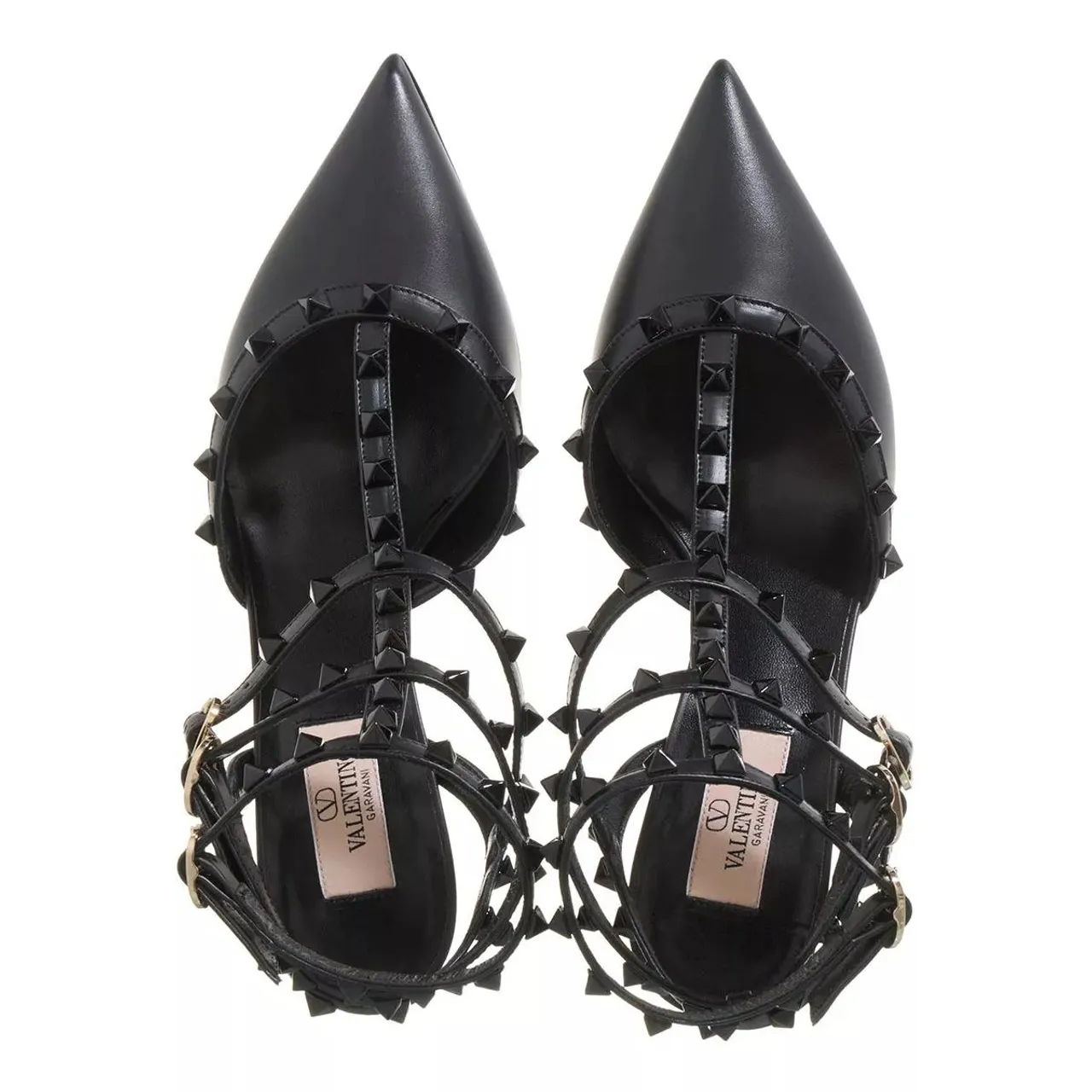 Valentino Garavani Pumps & High Heels - Rockstud Ankle Strap Pumps Leather - black - Pumps & High Heels for ladies