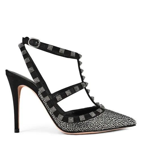 VALENTINO GARAVANI Rockstud Embellished Heels - Black