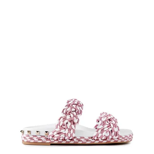 Valentino Garavani Rockstud Rope Sandals - Pink